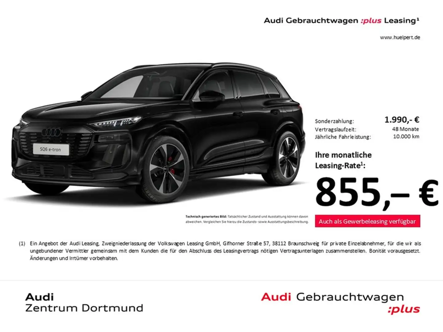 Audi SQ6 e-tron quattro PANO LM21 SPORTSOUND 360°CAM Negro - 1