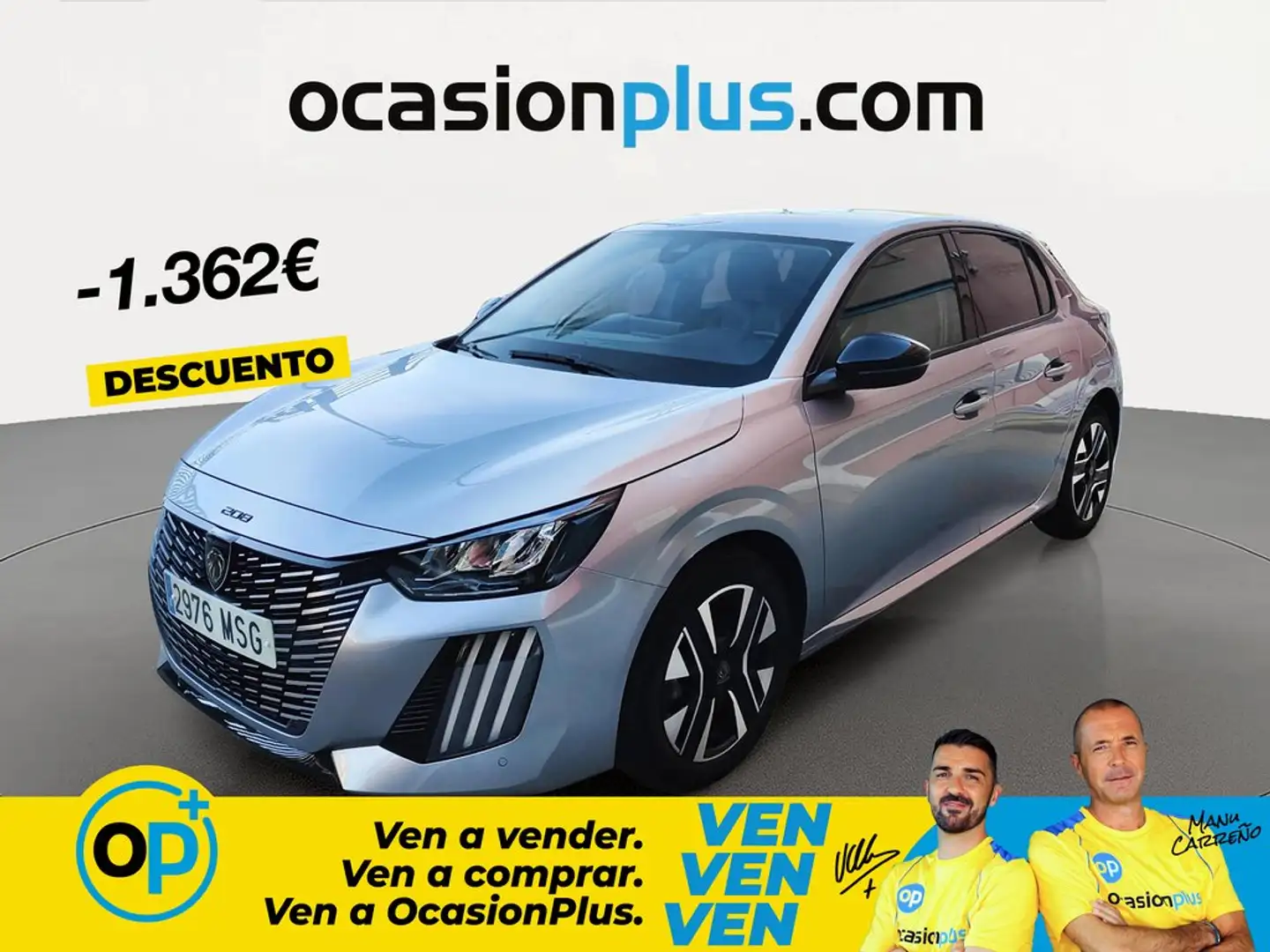 Peugeot 208 1.2 Puretech S&S Allure 100 Gris - 1