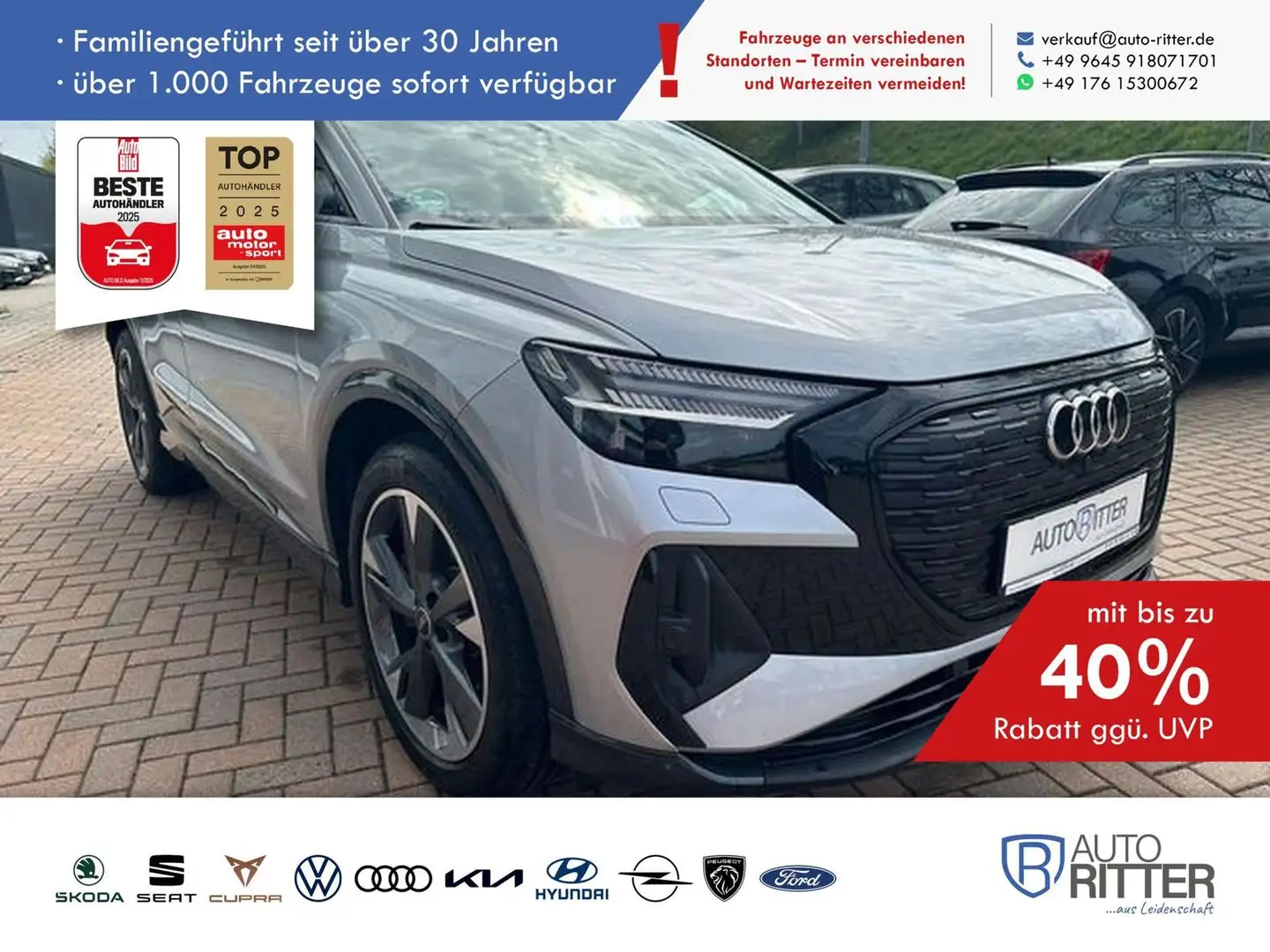 Audi Q4 Sportback 50 S-Line AHK|ACC|Matrix|Kessy Argent - 1