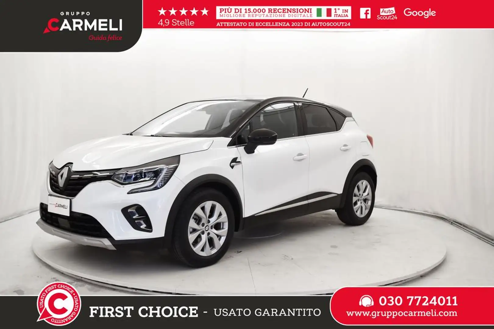 Renault Captur 1.6 plug-in hybrid Intens E-Tech 160cv auto my21 Bianco - 1