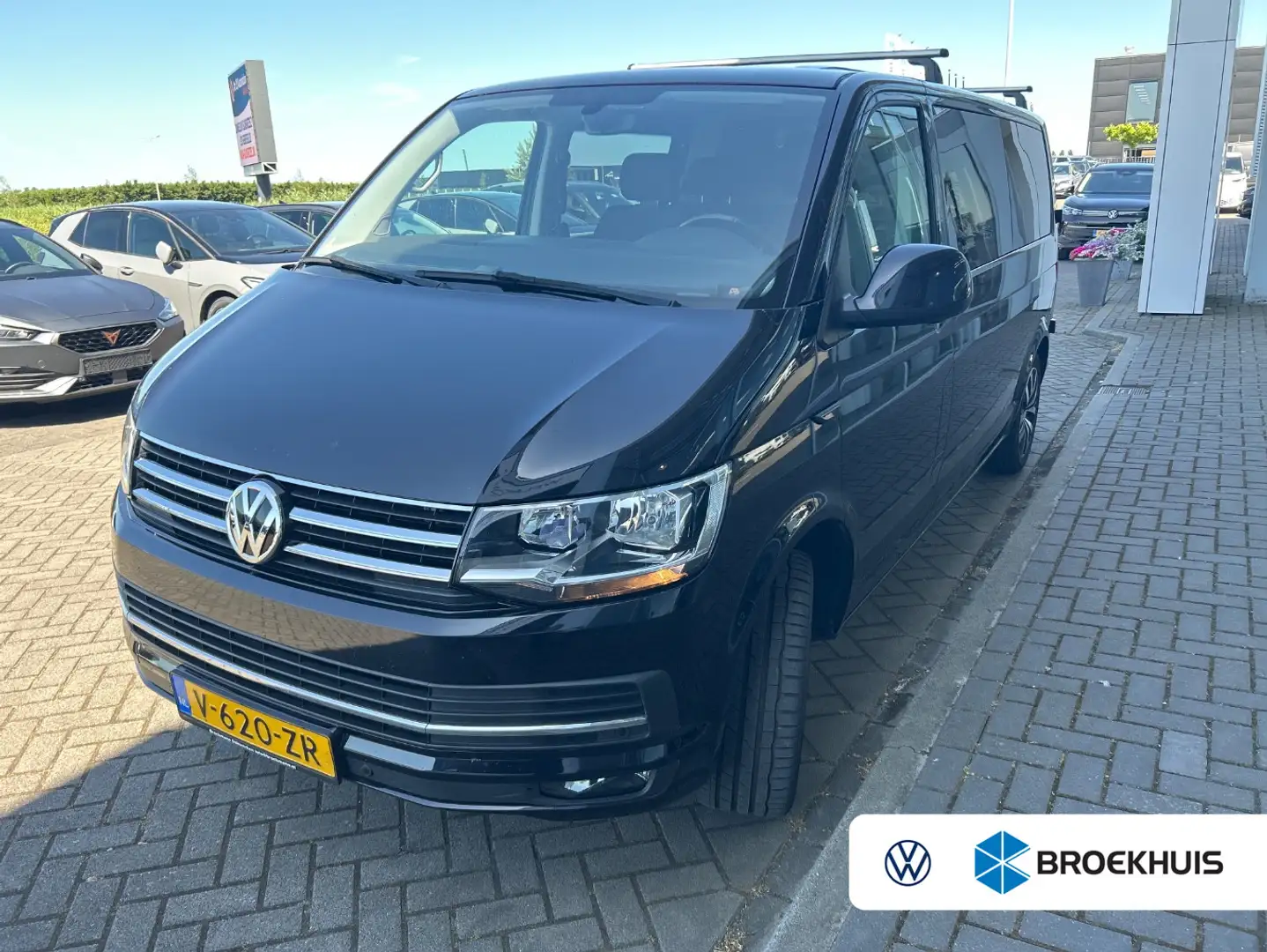 Volkswagen Transporter HIGHLINE DSG DUBBELE CABINE - TREKHAAK - CRUISE CO Zwart - 1