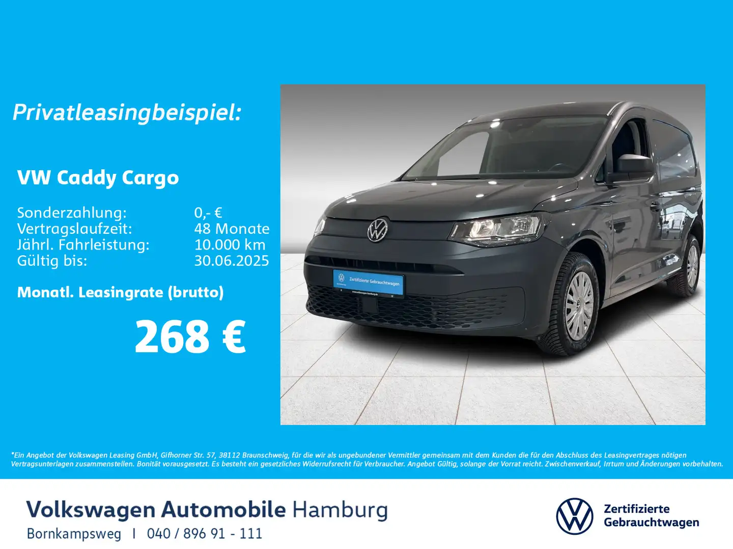 Volkswagen Caddy 2.0 TDI Klima Sitzhzg Einparkhilfe Grau - 1