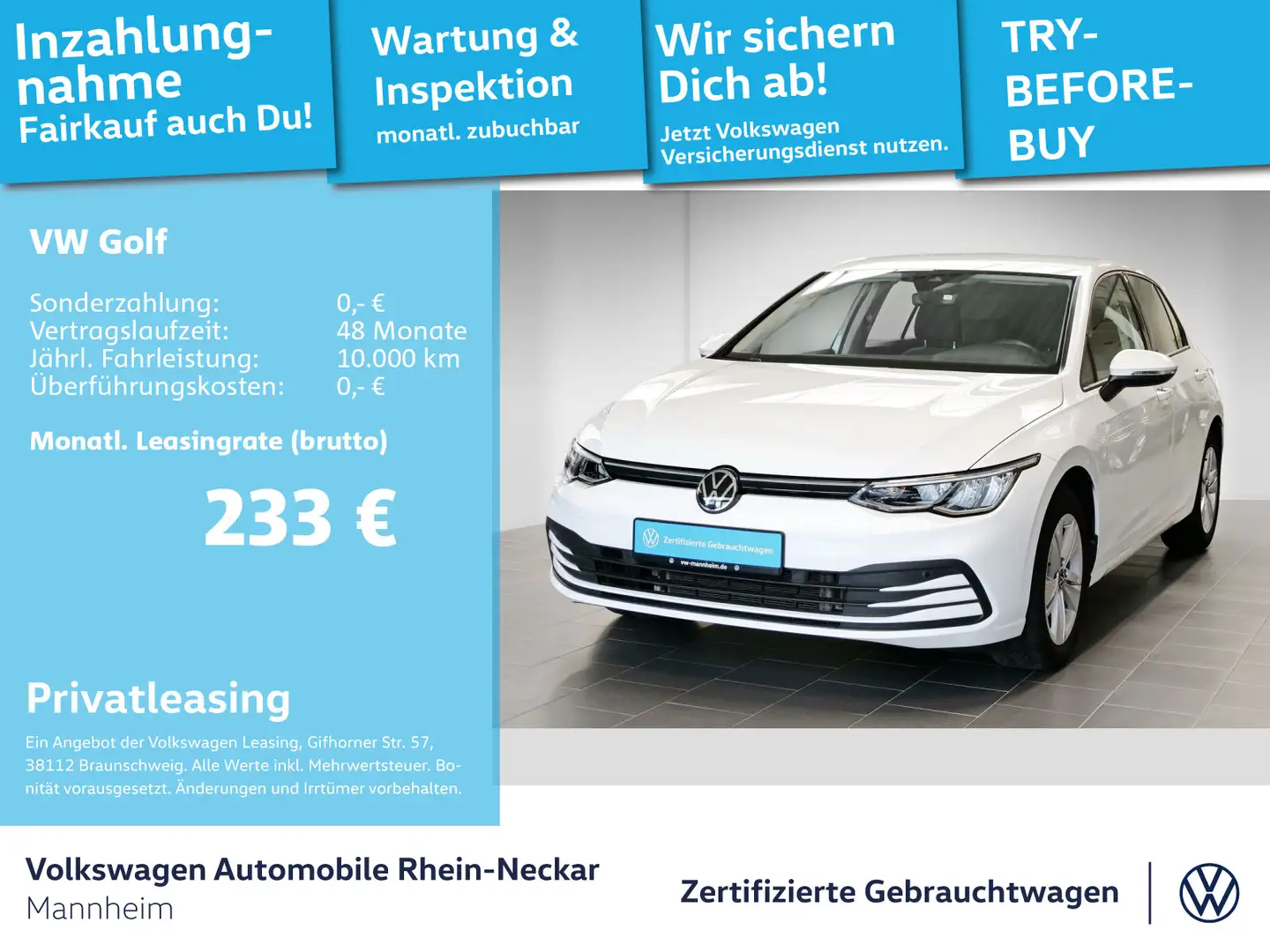 Volkswagen Golf VIII 1.5 TSI Life Navi PDC LED uvm Wit - 1