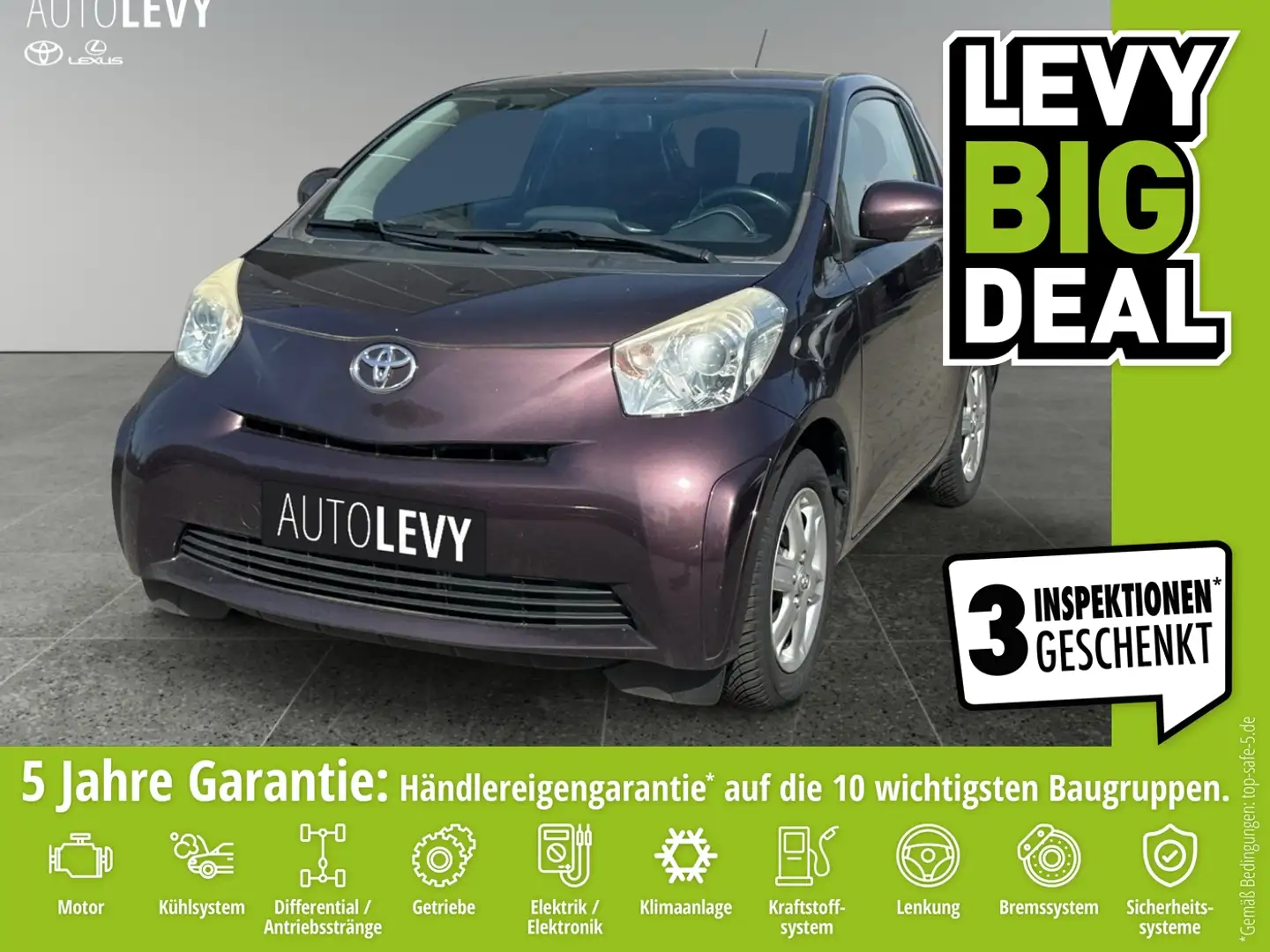 Toyota iQ 1.0 KLIMA*RADIO*AUX*ALLWETTER*SOFORT VERFÜGBAR Violett - 1