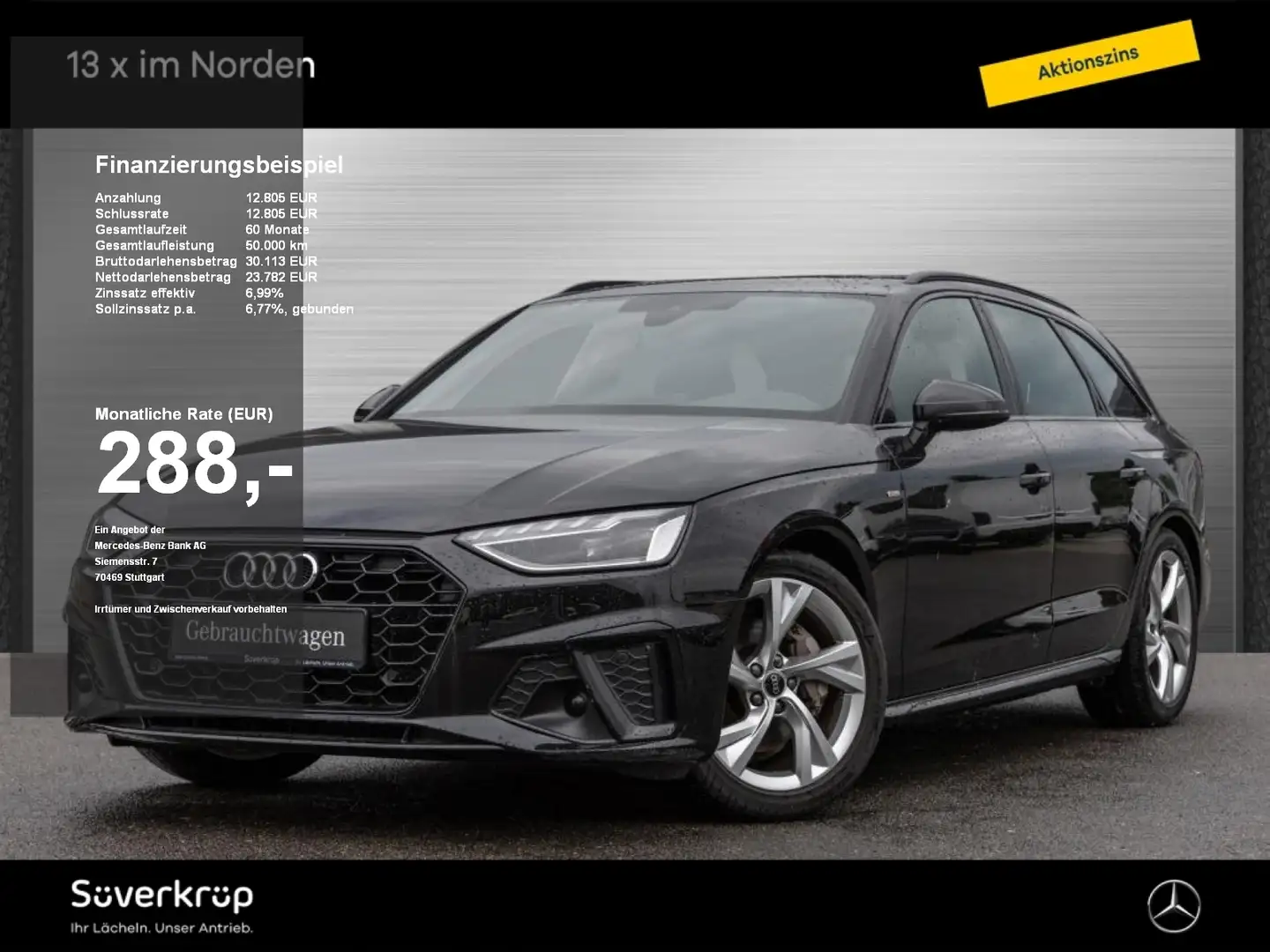 Audi A4 Avant 40 TDI S-Line // SPUR PANO KAMERA PDC Černá - 1