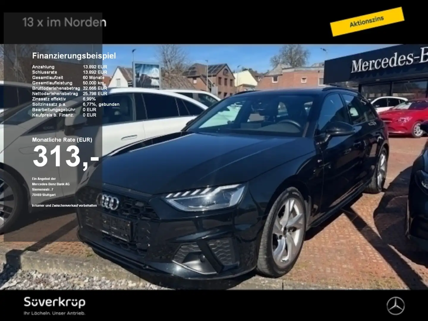 Audi A4 Avant 40 TDI S-Line // Zwart - 1