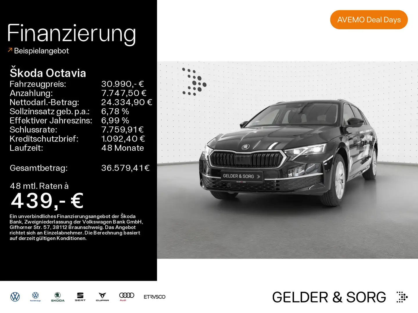 Skoda Octavia Combi Exclusive 2.0 TDI DSG*RFK*LED*PDC Schwarz - 1
