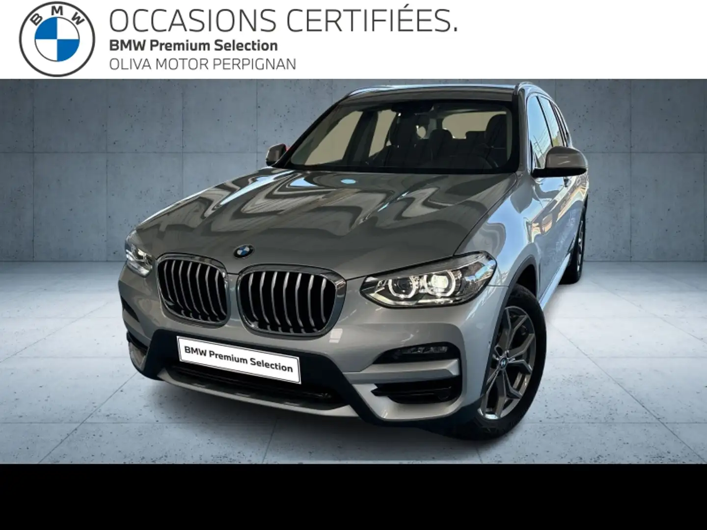BMW X3 xDrive20dA 190ch  xLine Argent - 1