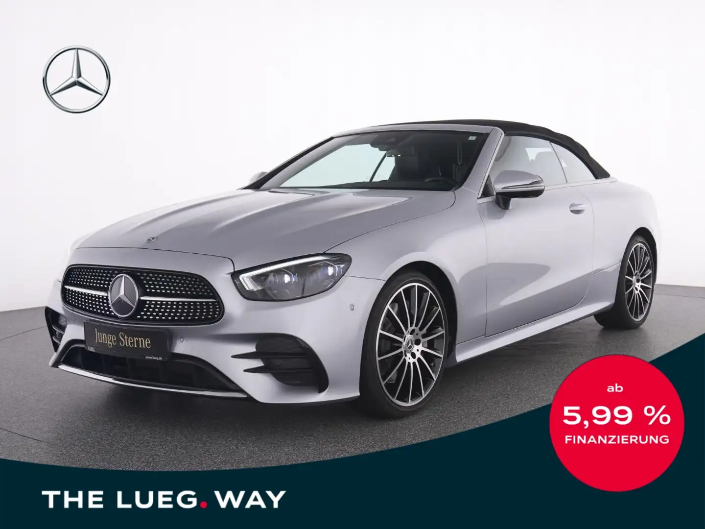 Mercedes-Benz E 300 Cabrio AMG+20"+MBeam+KeylGo+Memo+Totw+RFK+ Plateado - 1