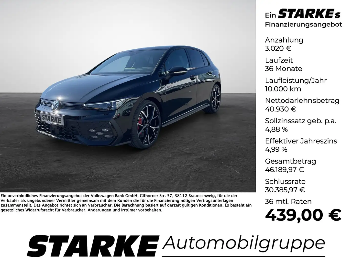 Volkswagen Golf GTI 2.0 TSI DSG Black Style Harmann Kardon, Pano , ... Schwarz - 1
