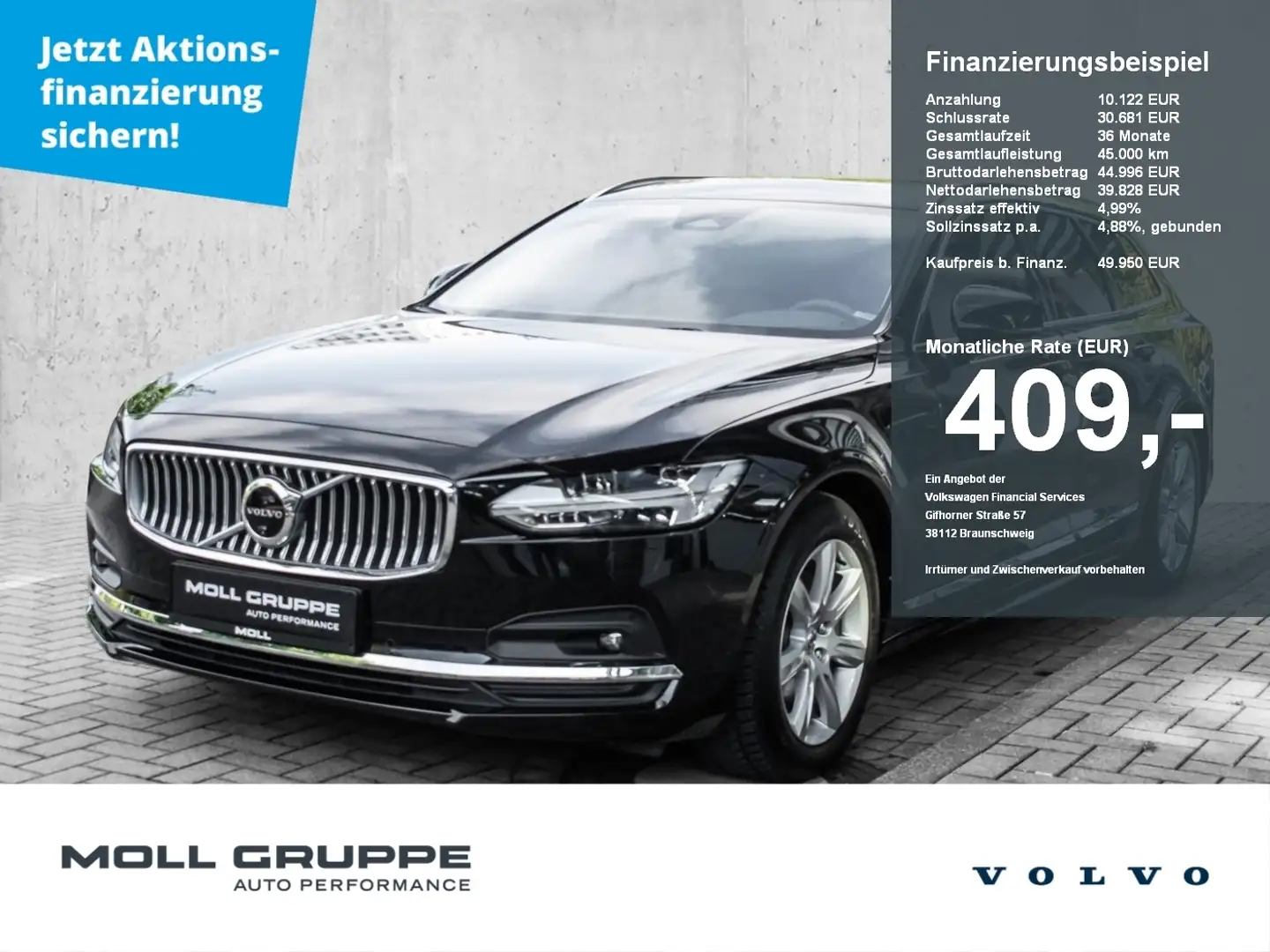 Volvo V90 Kombi B4 (Diesel) Ultimate Bright Schwarz - 1