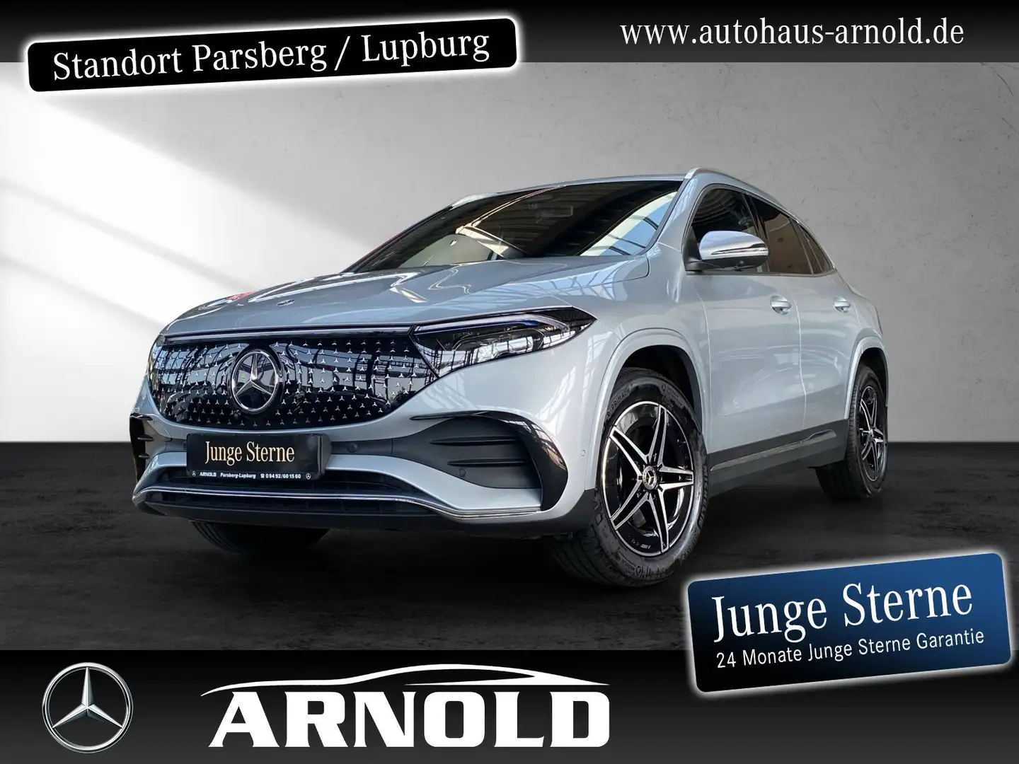 Mercedes-Benz EQA 300 EQA 300 4M AMG Line Leder-P. AHK 360° el-Klappe Silber - 1