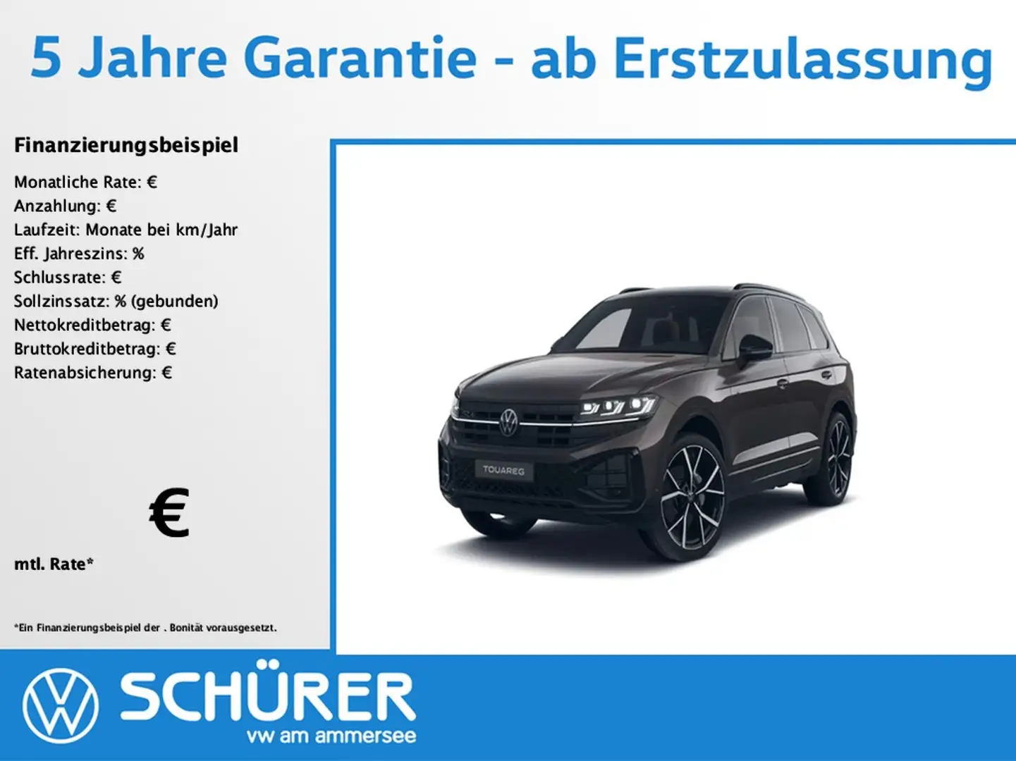 Volkswagen Touareg 3.0TDI R-Line Black Style 22" Wankstabi StdHz 360° Braun - 1