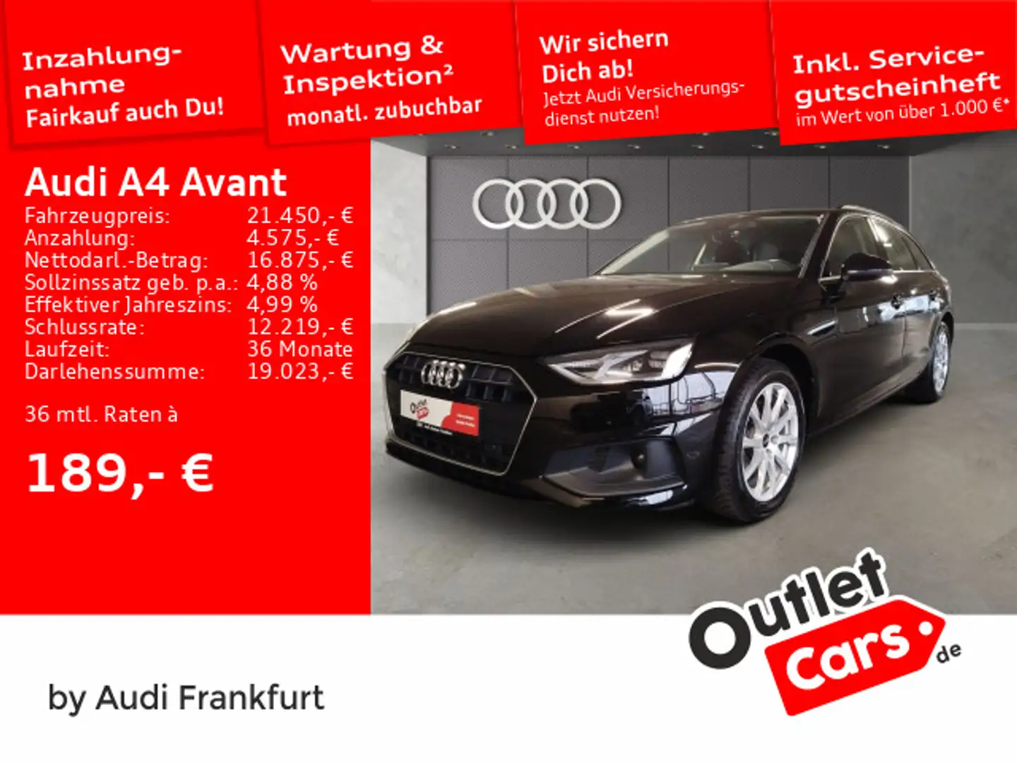 Audi A4 35 TFSI LED DAB Tempomat Noir - 1
