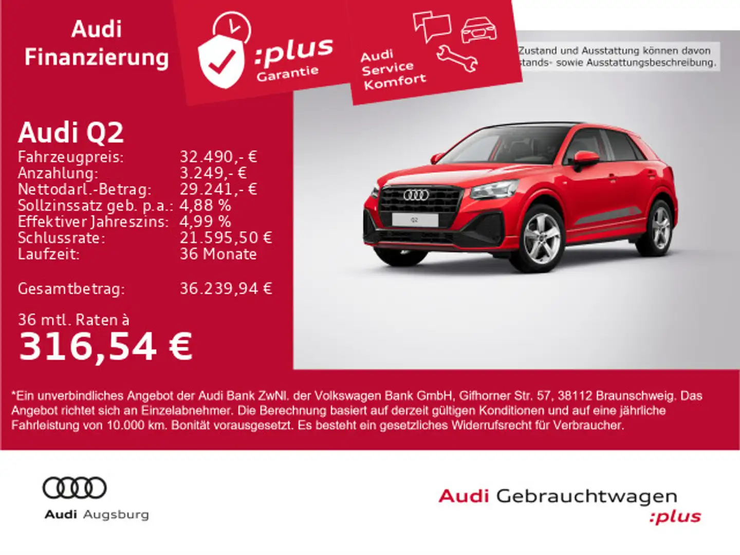 Audi Q2 S line 35 TFSI *PANO*AHK*MATRIX*NAVI*8-fach* Rot - 1