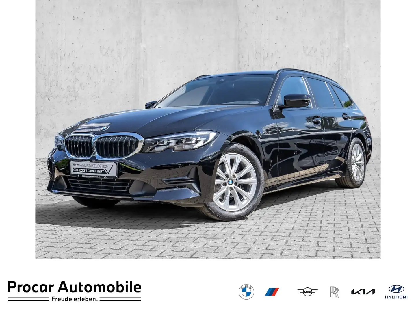 BMW 318 i AHK NAVI LED PDC V+H DAB Tempomat Klima LM Schwarz - 1