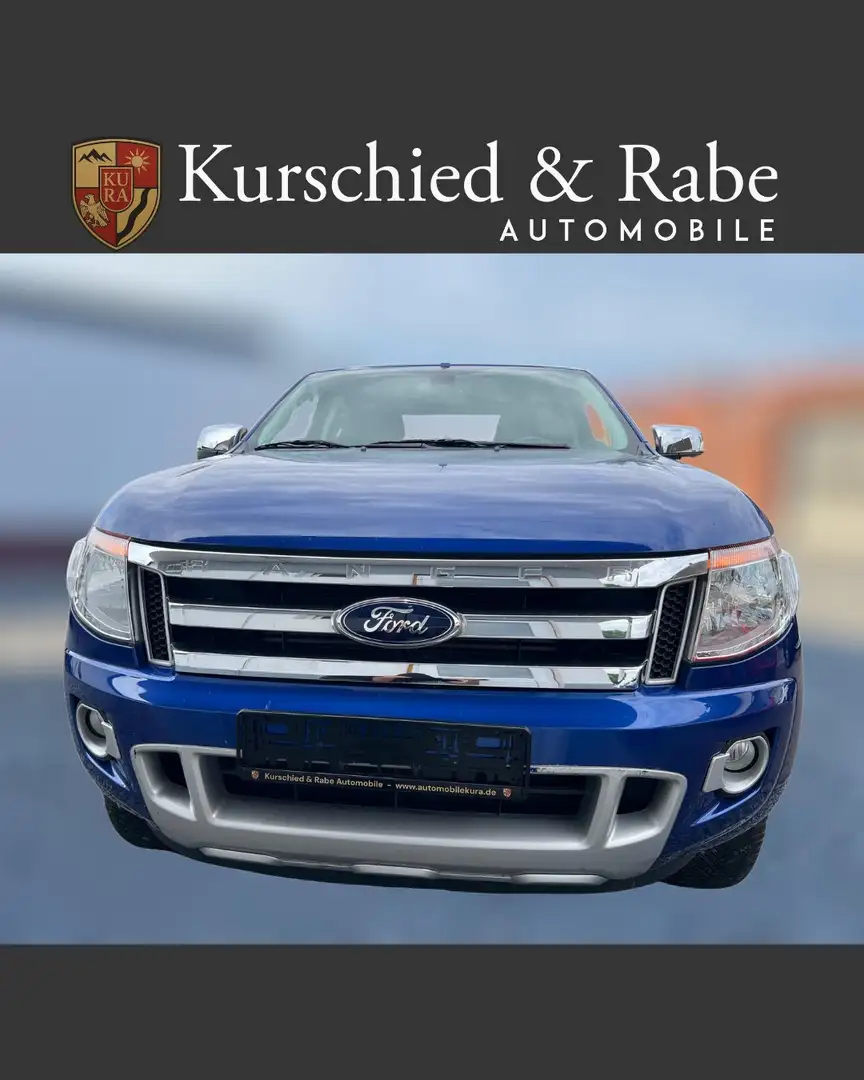 Ford Ranger Limited Doppelkabine 4x4 * TÜV NEU * 1. Hand * Blauw - 2