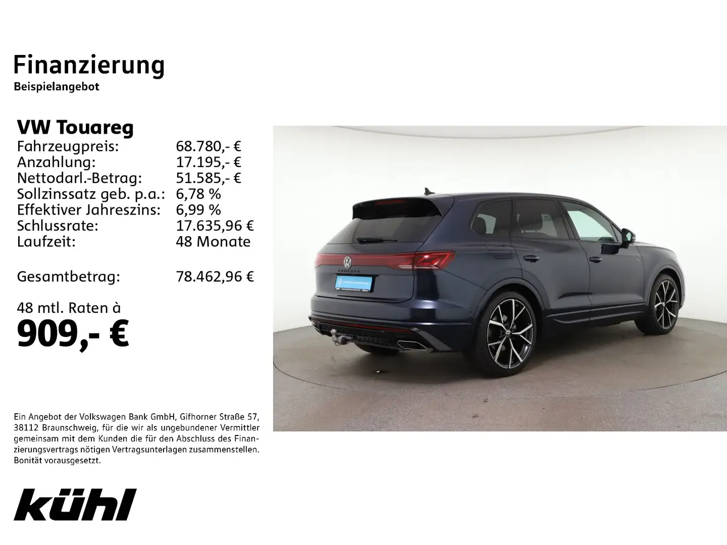 Volkswagen Touareg 3.0 TDI 4M Tip. R-Line IQ.Light ACC HuD Blau - 2