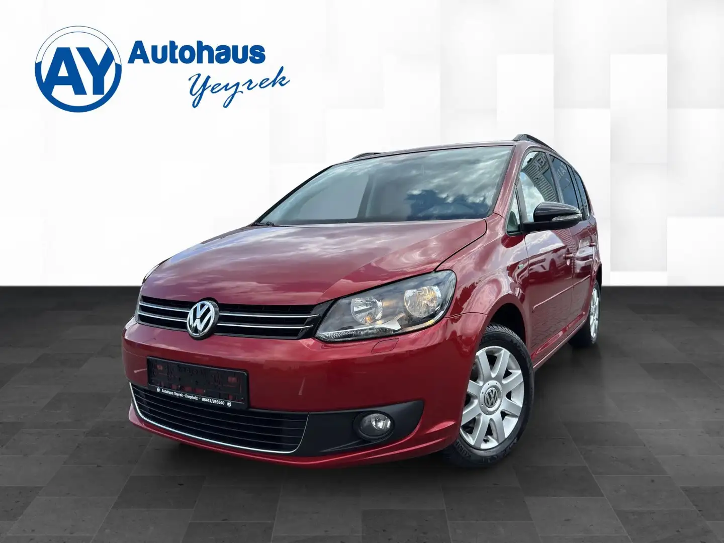 Volkswagen Touran 1.6 TDI Match *7-Sitze*MFL*eAC*Tempomat* Rot - 1