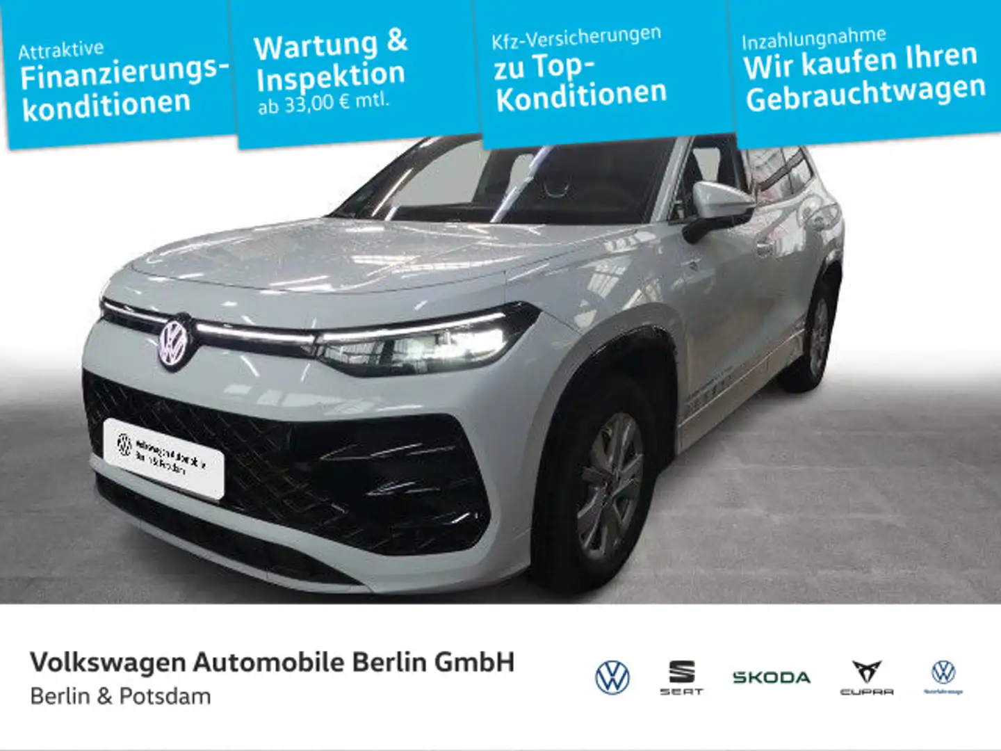 Volkswagen Tayron 2.0 TDI R-Line 4M Pano Matrix AHK 20" Weiß - 1