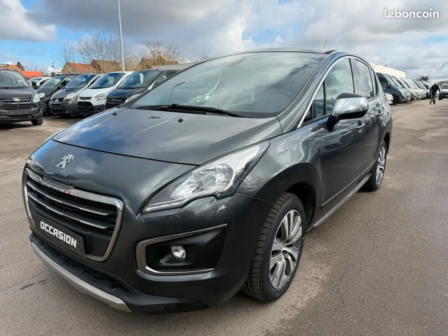 Peugeot 3008 1.6 ehdi 115cv 122000Km-1ere Main-Cuir-Toit panora Gris - 1