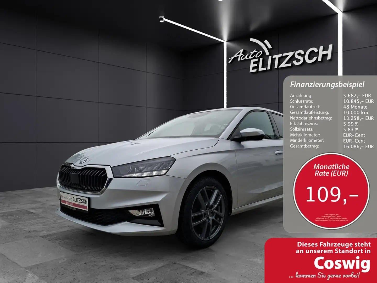 Skoda Fabia Style TSI DSG LED SH RFK AID Ambiente Climatron... Silber - 1