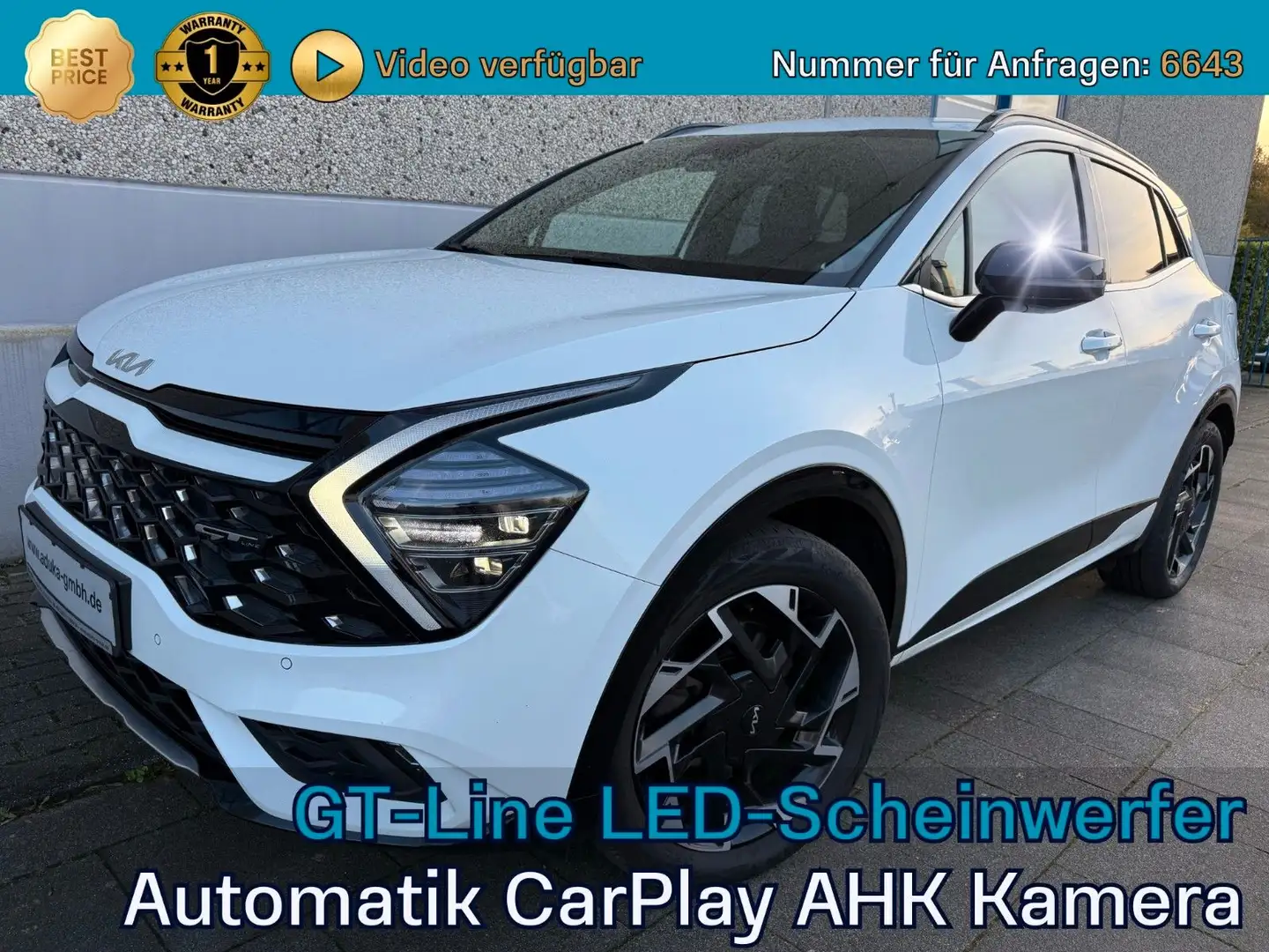 Kia Sportage 1.6 T-GDI PHEV GT-Line AWD Ambiente LED Blanc - 1