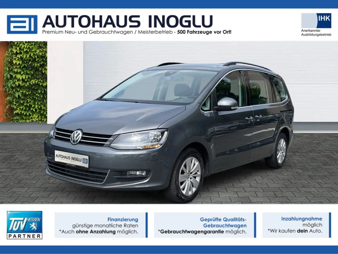 Volkswagen Sharan 1.4 Comfortline DSG 7-Si+Navi+AHK+SHZ+DAB+ Grau - 1