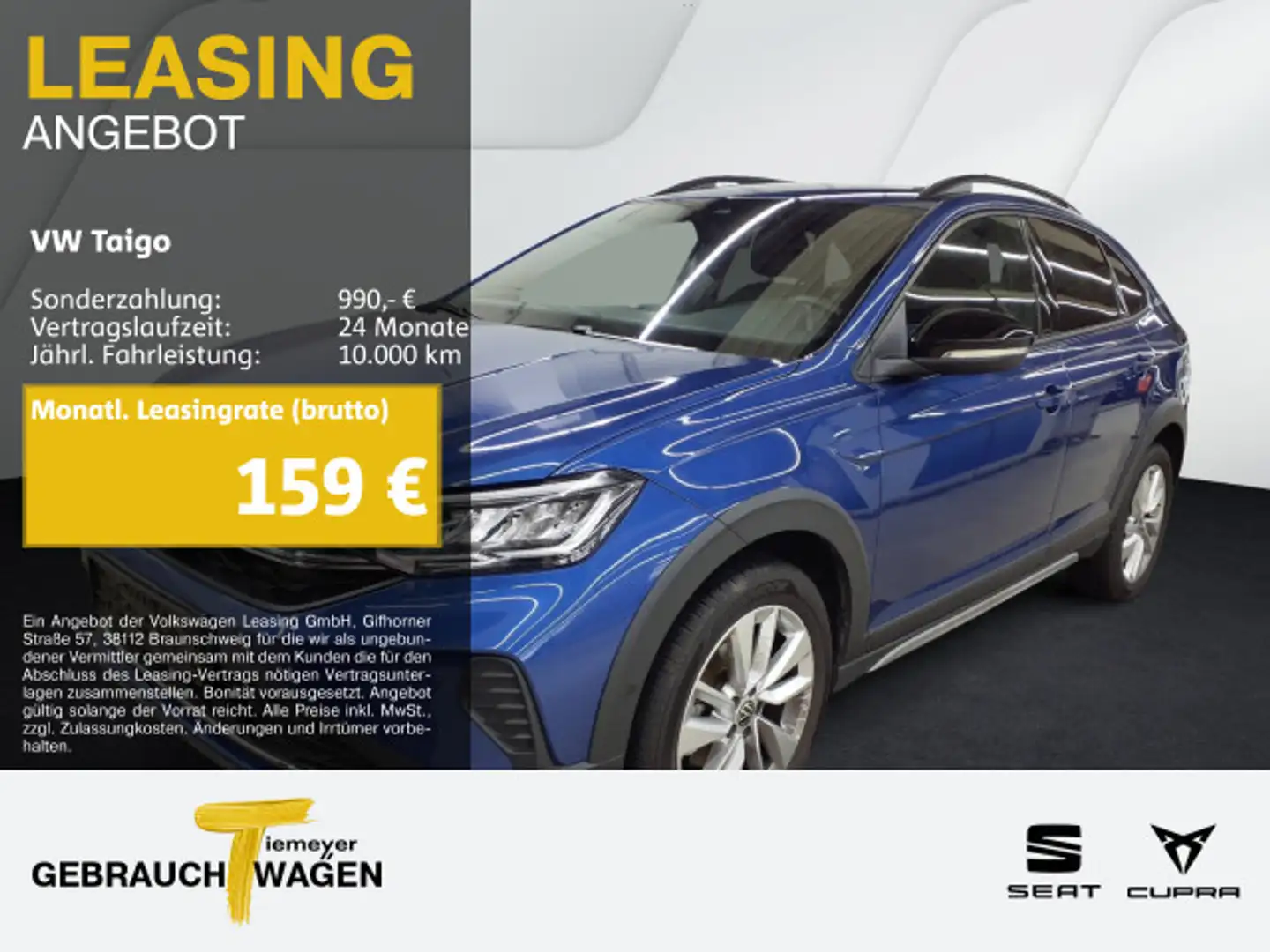 Volkswagen Taigo 1.0 TSI DSG GOAL+ LM17 NAVI ASSIST Blau - 1
