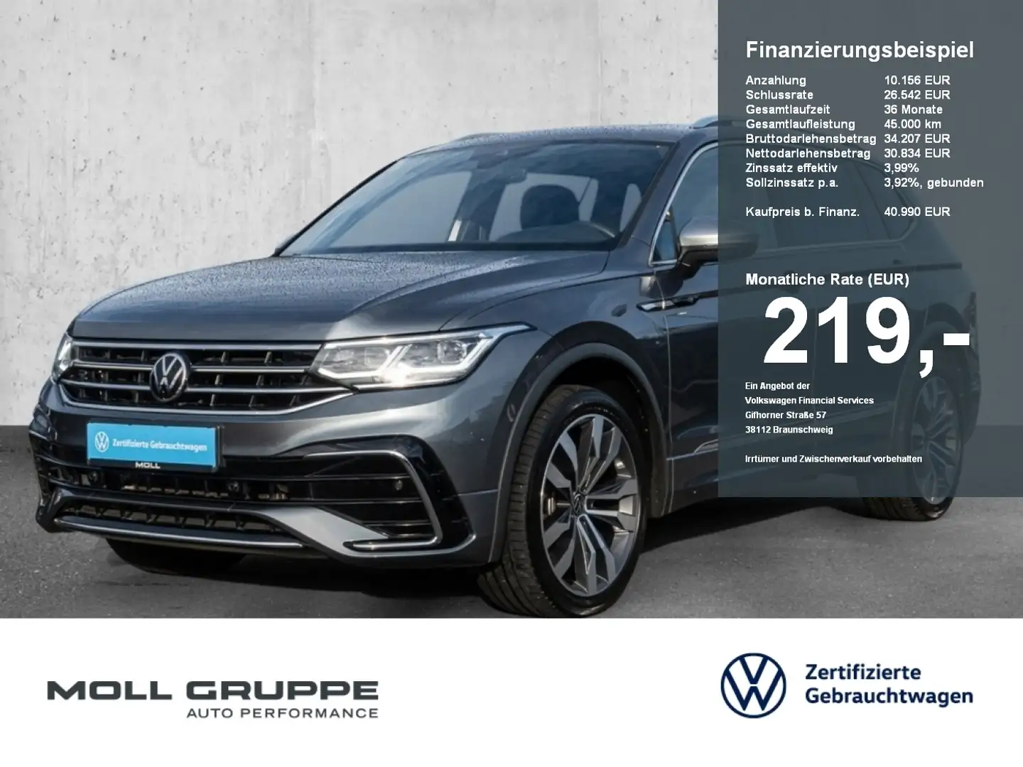 Volkswagen Tiguan Allspace 2.0 TDI 4Motion DSG R-Line Grau - 1