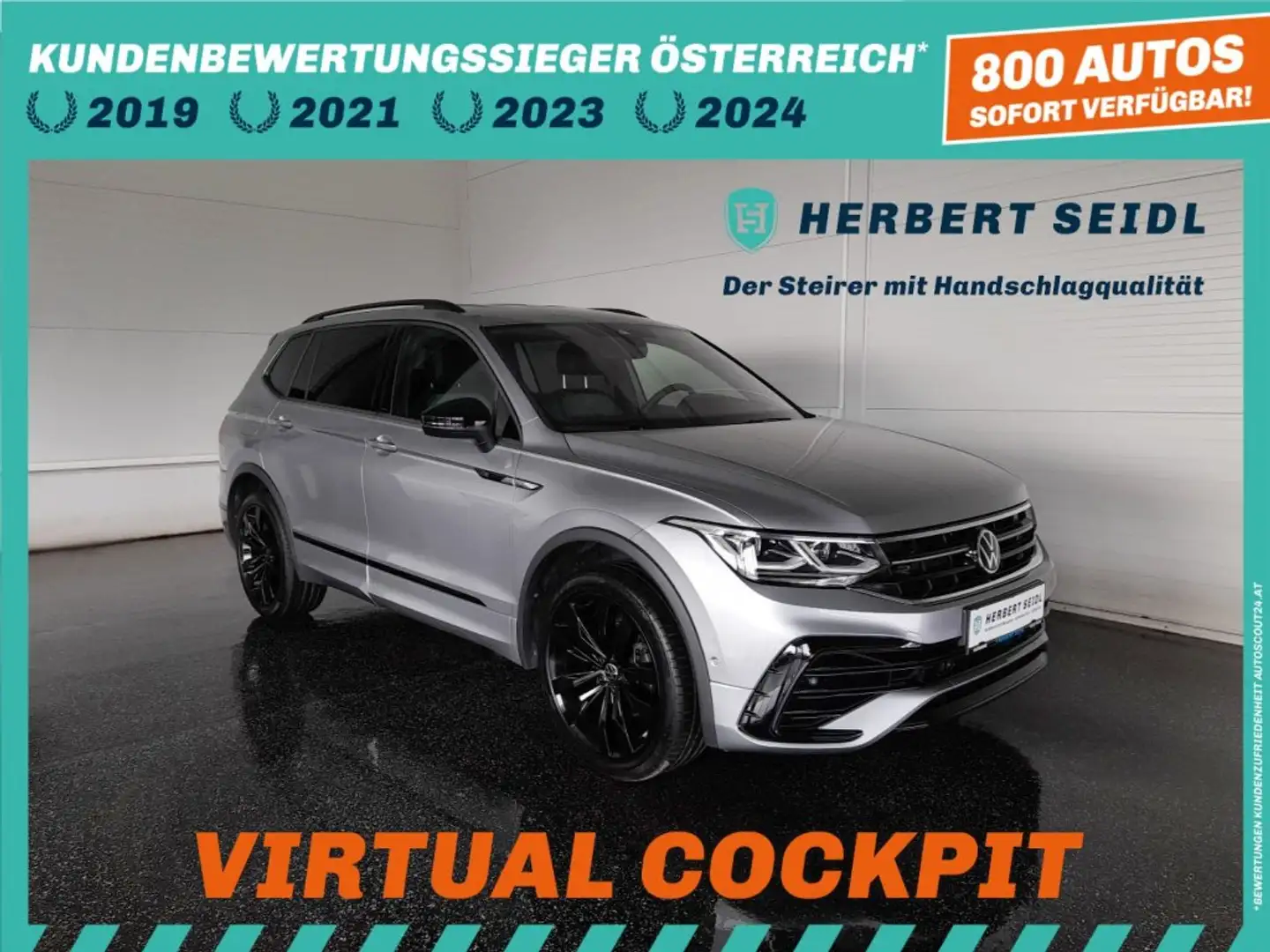 Volkswagen Tiguan Allspace R-LINE 4x4 2,0 TDI DSG *MATRIX-LED / 20 ZOLL / VIRTUELL / NAVI / AHV & KAMERA / ACC / E-KLAPPE* Grau - 1