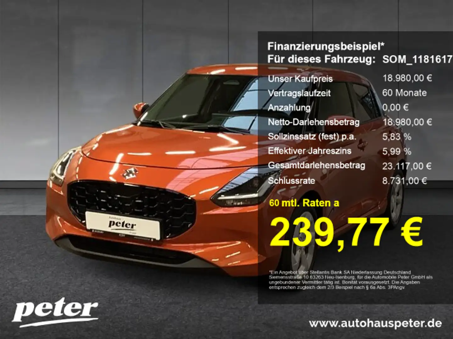 Suzuki Swift Swift Comfort Hybrid Orange - 1