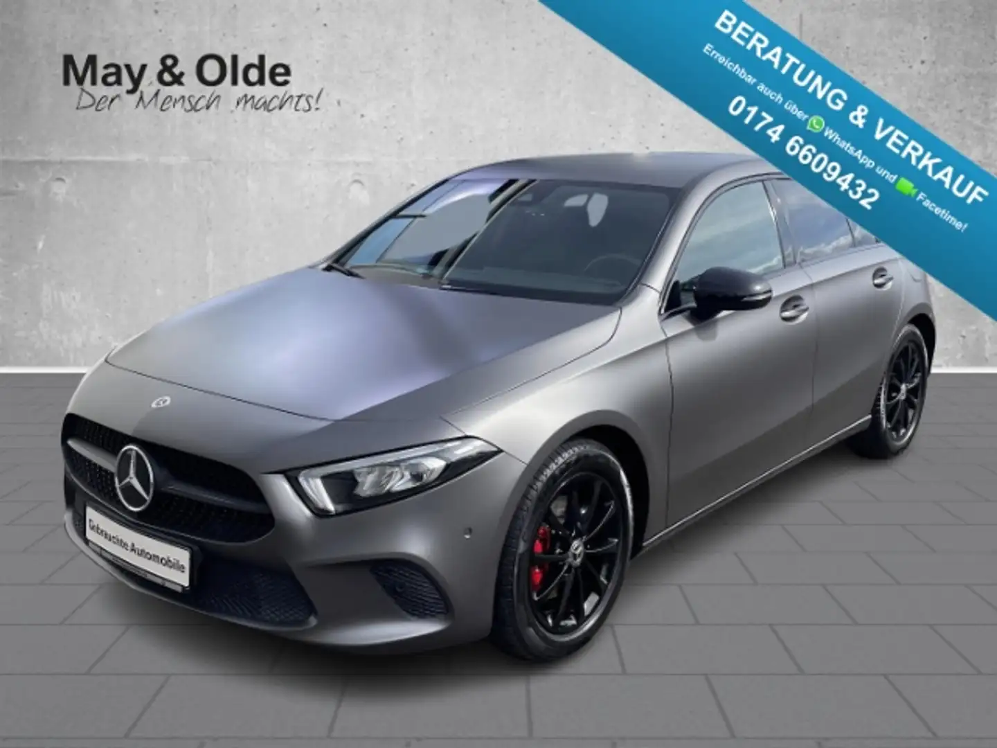Mercedes-Benz A 200 7G-DCT Progressive LED Navi DAB Sitzhzg Gris - 1