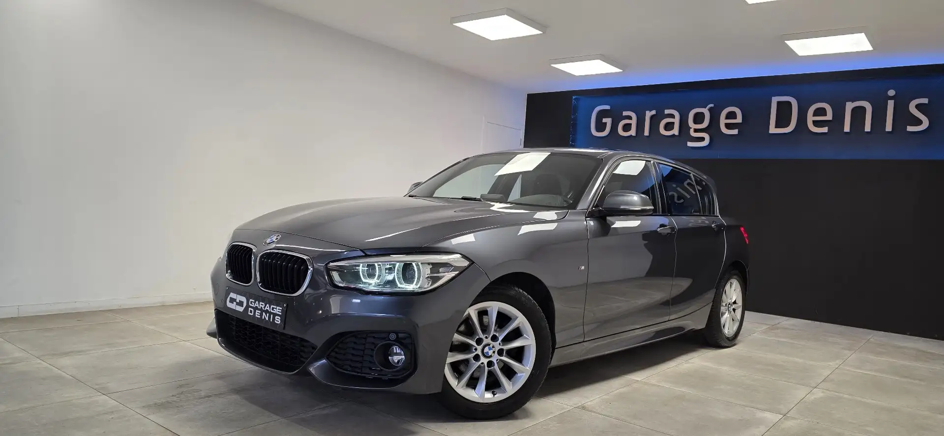BMW 116 dA PACK M*BOITE-AUTO*GPS*LED*GARANTIE* Gris - 1