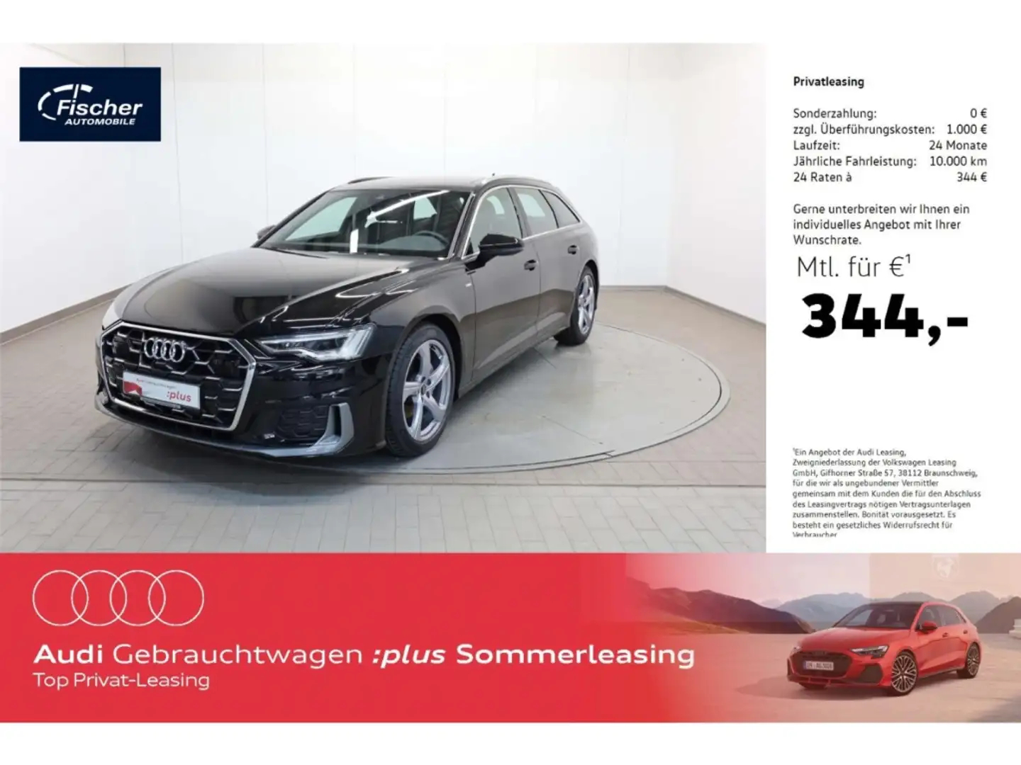 Audi A6 Avant 40 TDI quattro S line Matrix/P-Dach/RFK Schwarz - 1
