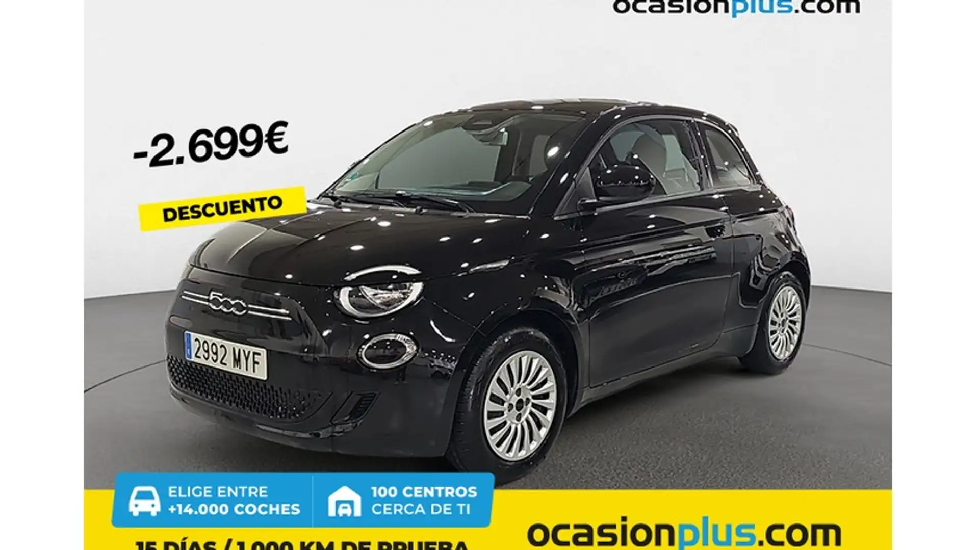 Fiat 500e 70Kw Action Negro - 1