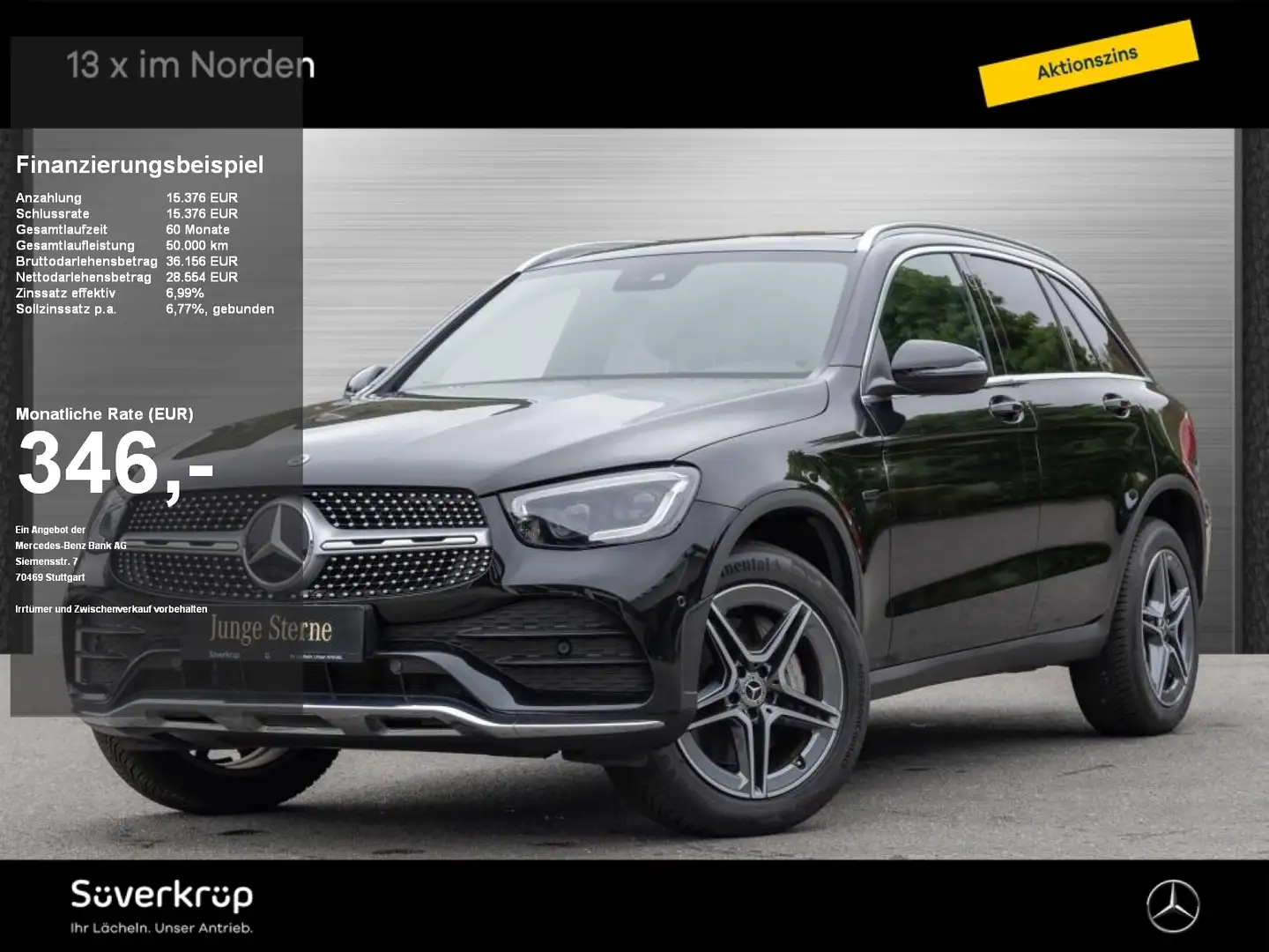 Mercedes-Benz GLC 300 e 4M , AMG SPUR PANO AHK KAMERA PDC SHZ Schwarz - 1