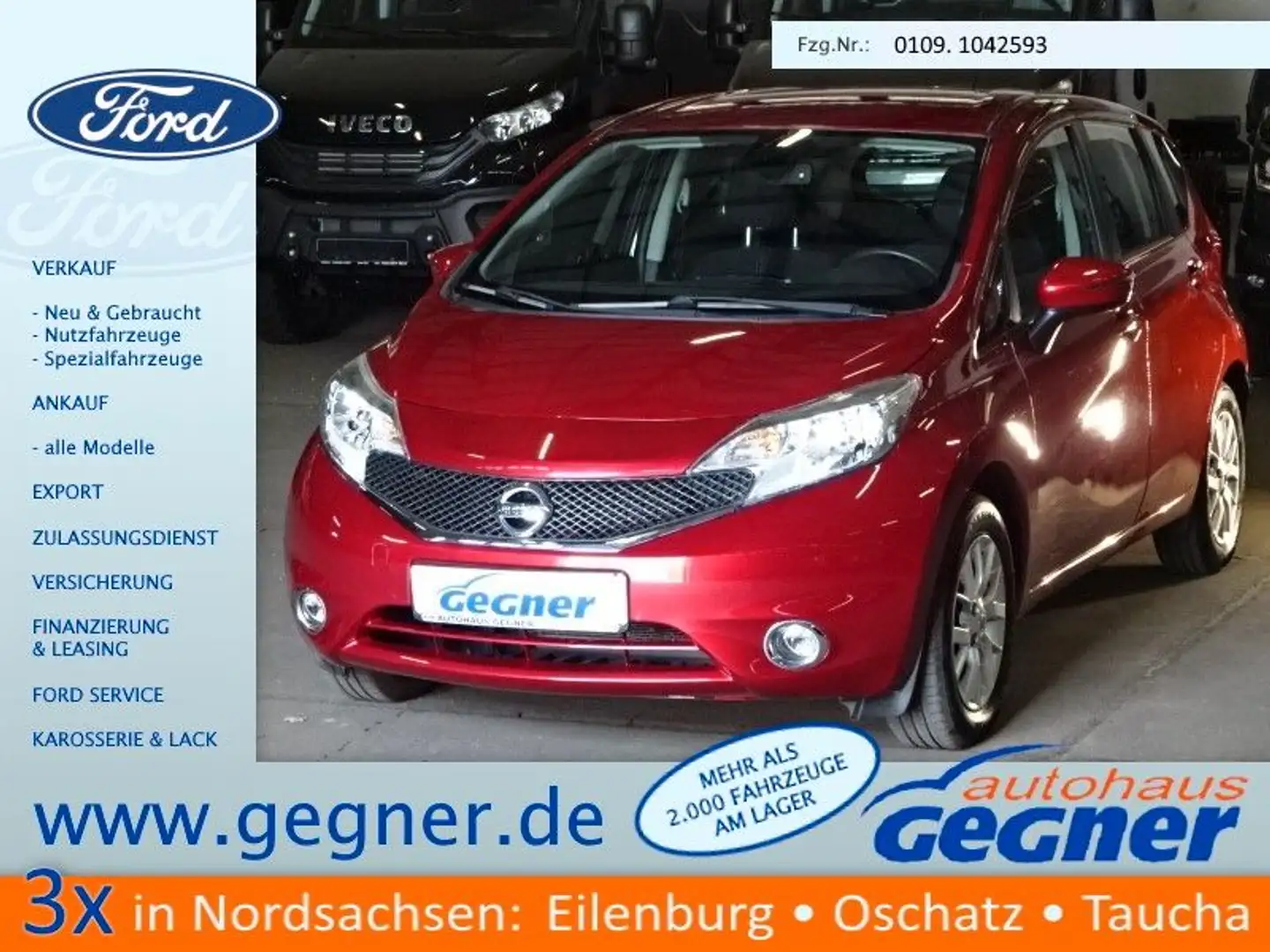 Nissan Note 80PS Acenta LMF Comfort Plus Rojo - 1