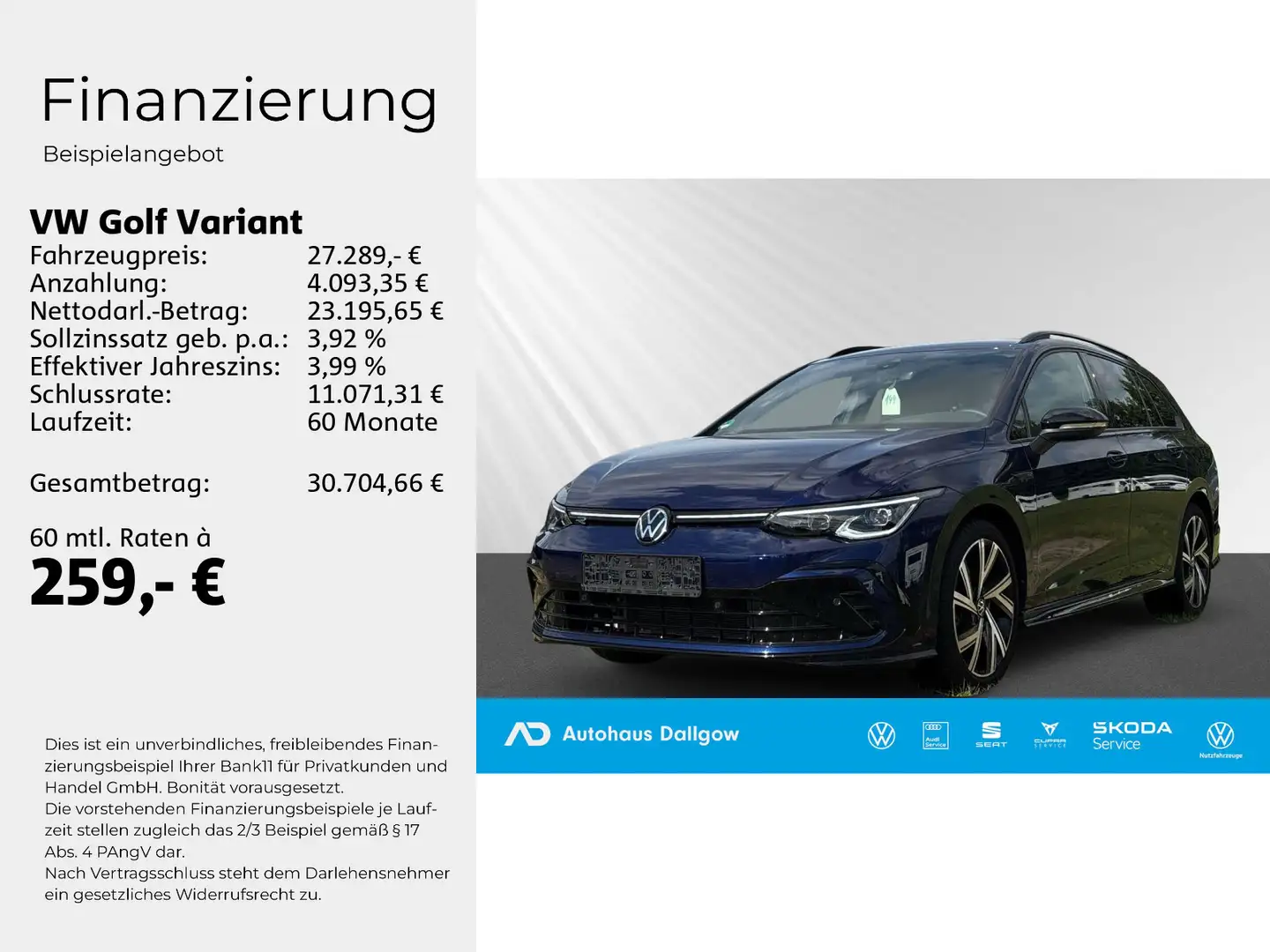 Volkswagen Golf Variant R-Line 1,5 l eTSI OPF 96 kW (130 PS Blau - 2