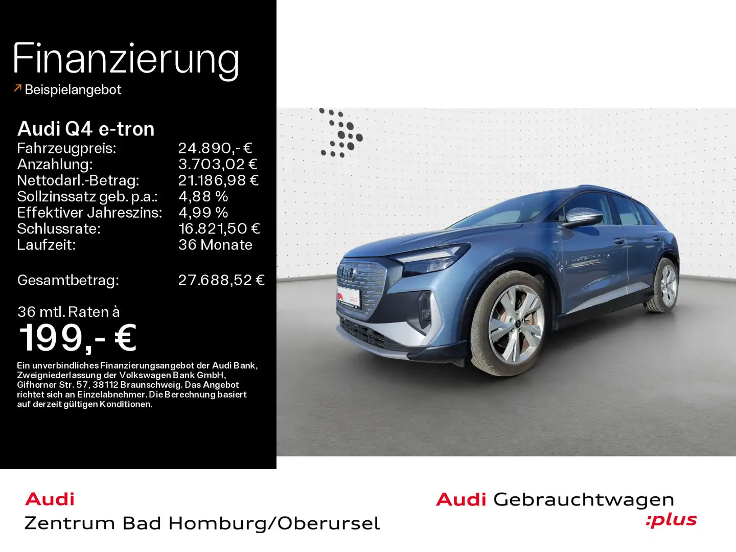 Audi Q4 e-tron 50 quattro S line*Navi*LED*Alu*PDC*Vir Blu/Azzurro - 1