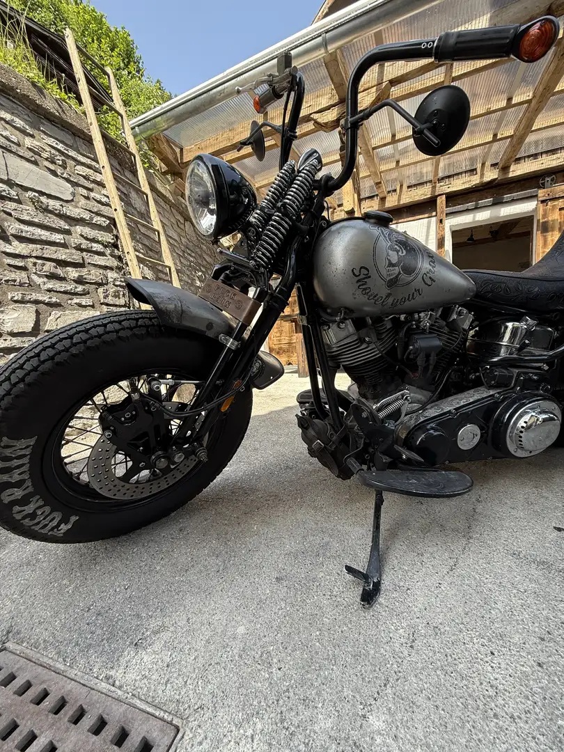 Harley-Davidson Late Shovel Plateado - 1