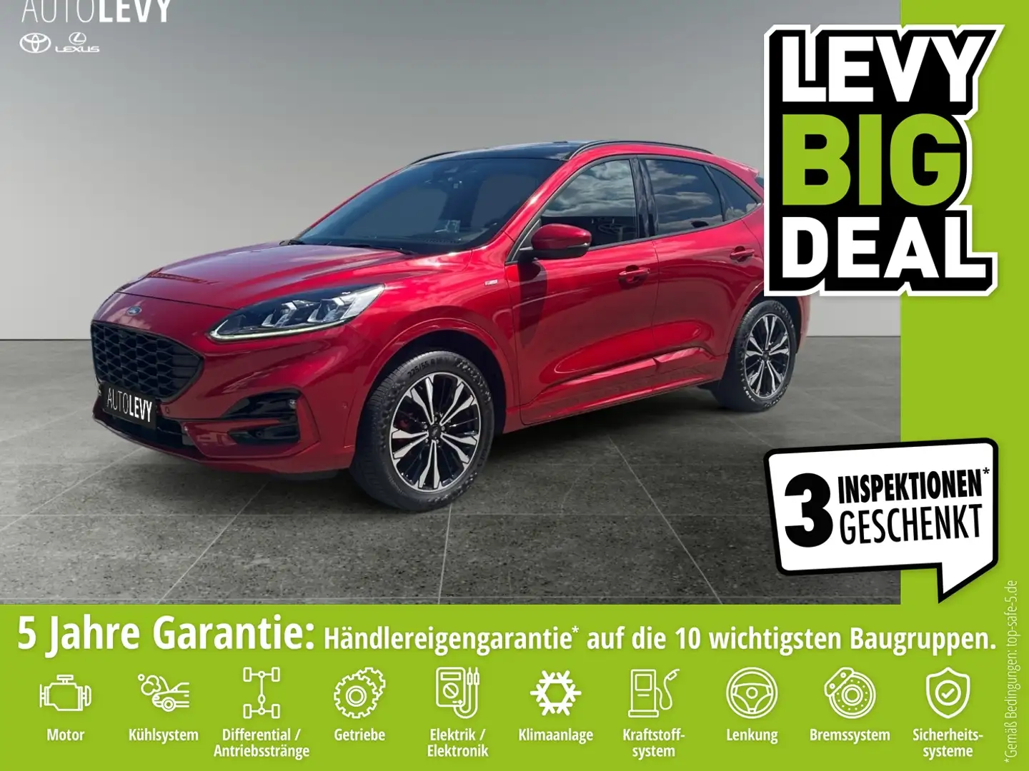 Ford Kuga 2.5 Hybrid ST-Line AWD Pano*PDC*LHZ*SHZ*LED Rouge - 1