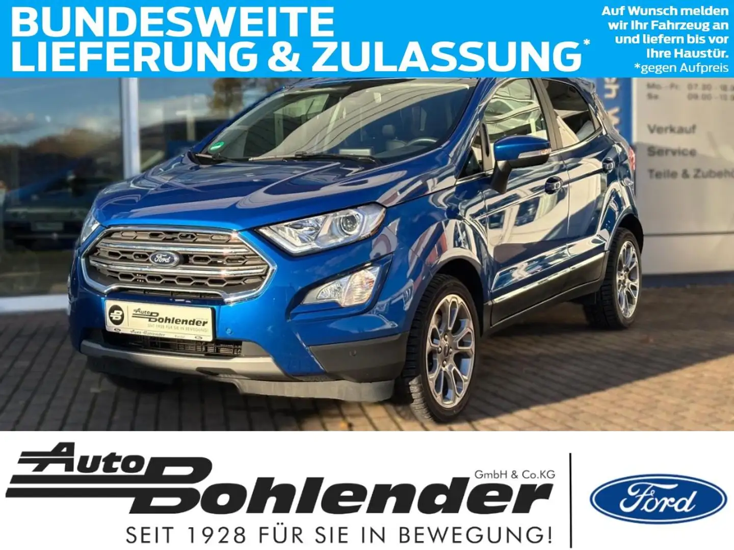 Ford EcoSport Titanium X | Xenon | AHK| Schiebedach | WP Blau - 1