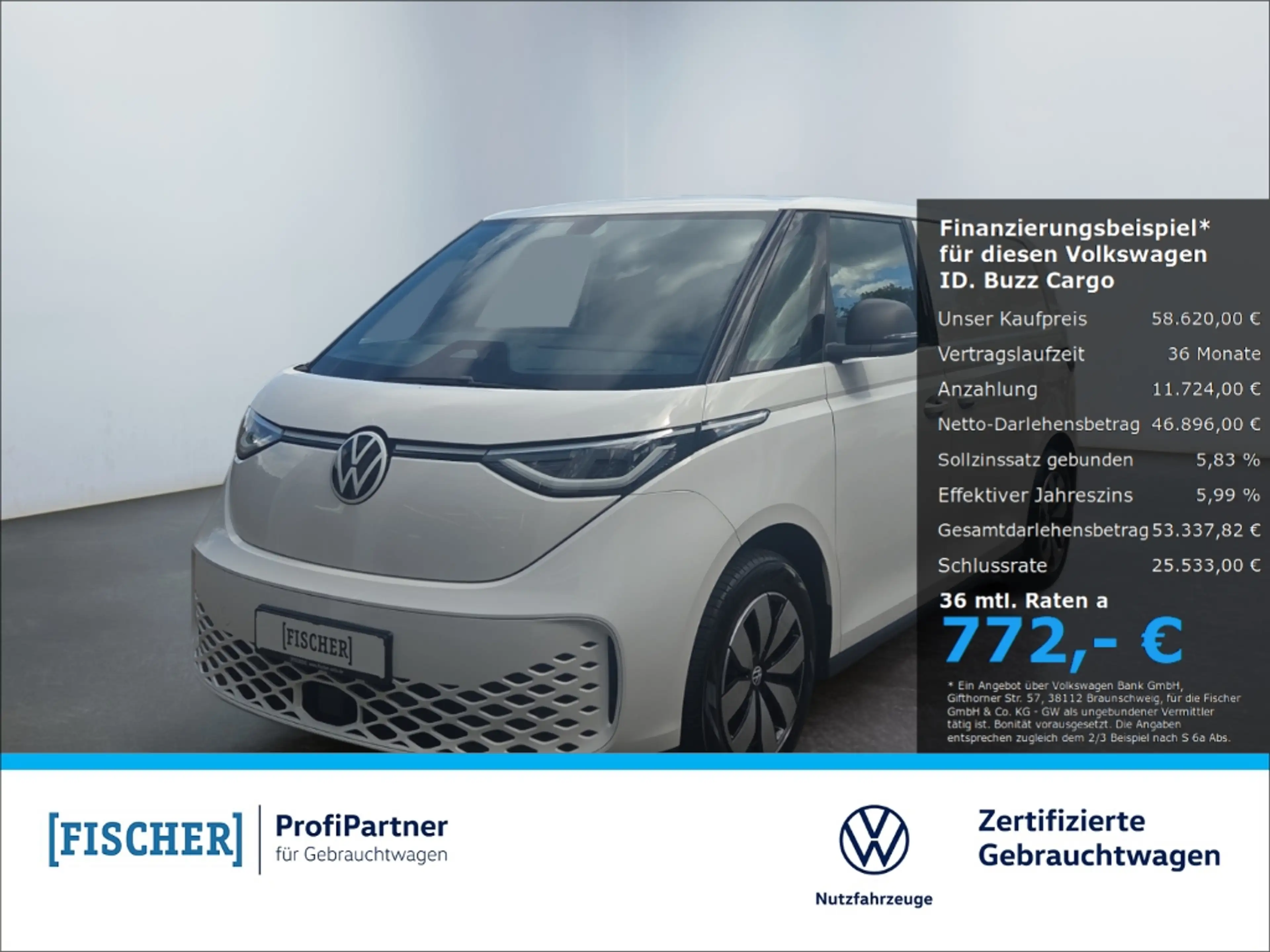 Volkswagen ID. Buzz Cargo Pro 84 kWh LED SHZ Rear View ACC App-Connect