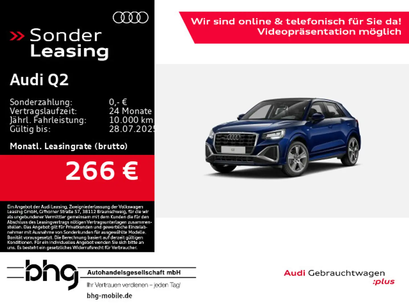 Audi Q2 40 TFSI quattro S tronic S line Blau - 1
