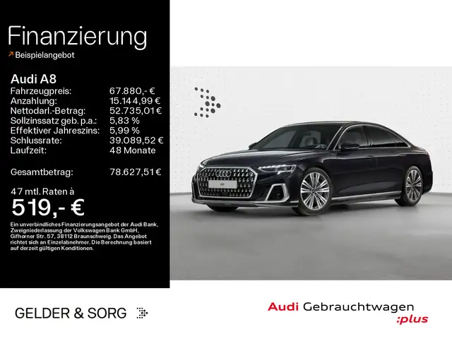 Audi A8 60 TFSIe qu.Air*B&O*360°*HuD*Pano*Massage
