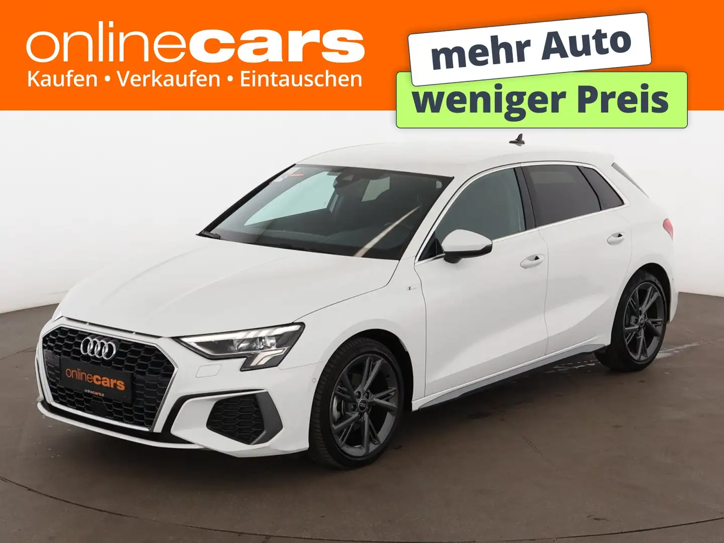 Audi A3 Sportback 35 TFSI S-Line Aut LED NAVI R-CAM Weiß - 1