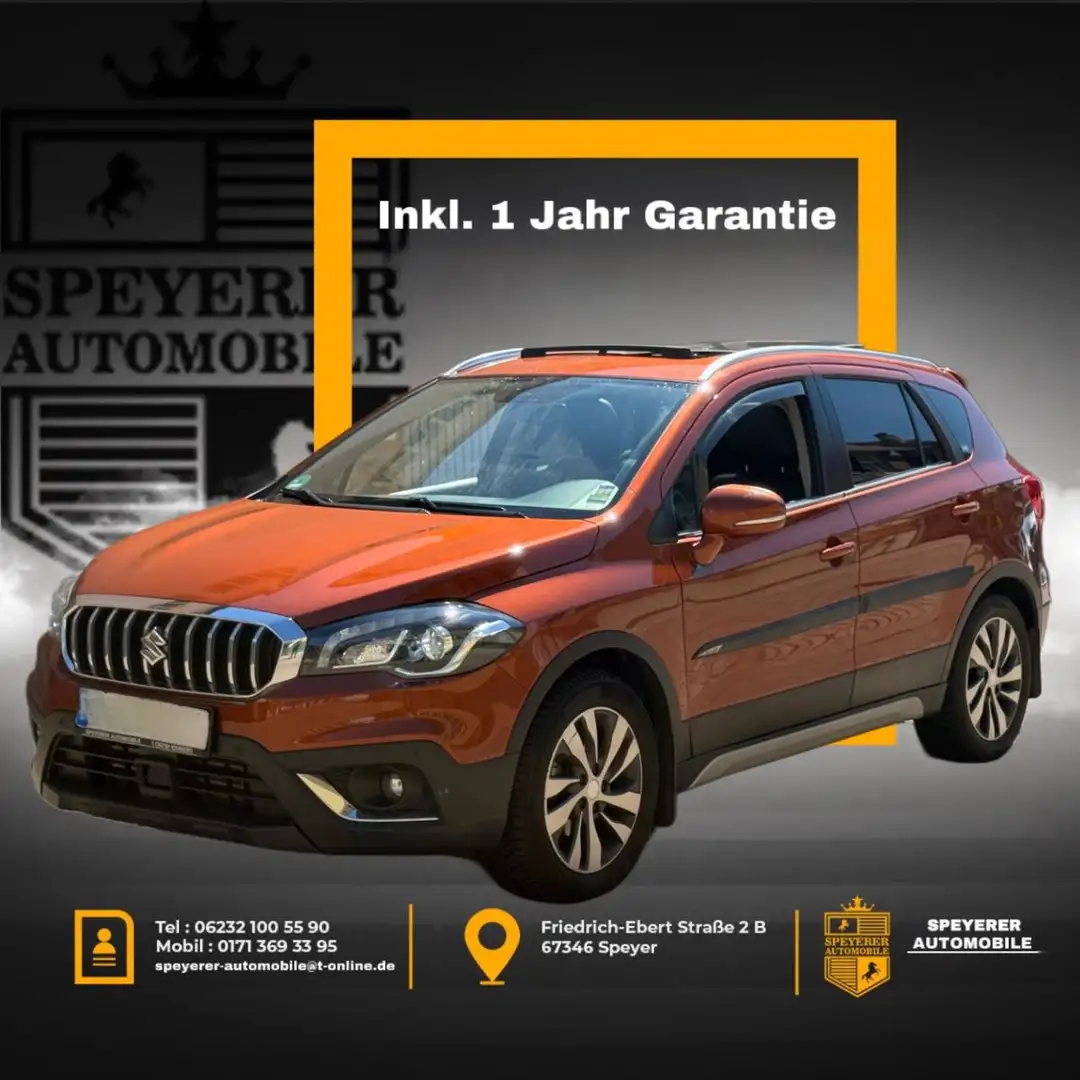 Suzuki S-Cross Limited+ 4x4|XENON|NAVI|KAMERA|PANORAMA| Portocaliu - 1
