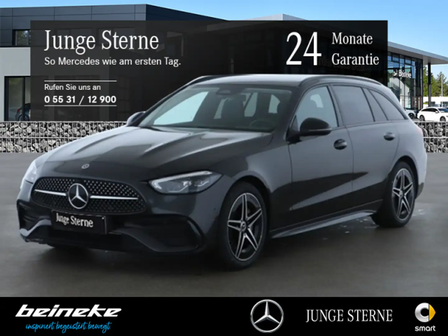 Mercedes-Benz C 200 C 200 T AMG Night Pano AHK Spur Kamera Totw LED Grau - 1