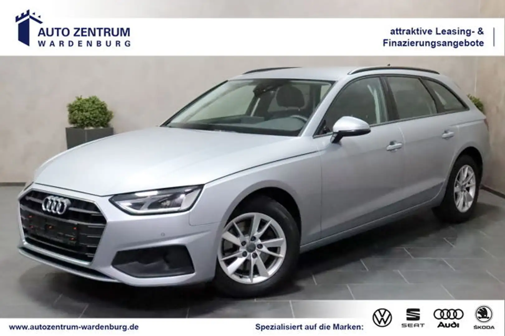 Audi A4 Avant 30 TDI Aut. AHK NAVI LED TEMP PDC SHZ Silber - 1